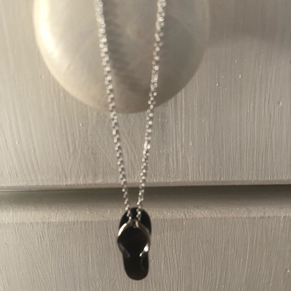 Signature Flip Flop Silver 925 Necklace